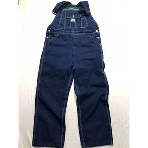 LIBERTY Bib Overall Jeans Men 34x28 Relaxed Baggy Denim Blue Work Garden Farm